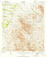 Arivaca, Arizona 1941 (1956) USGS Old Topo Map Reprint 15x15 AZ Quad 314329