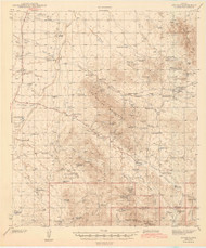 Arivaca, Arizona 1943 (1943) USGS Old Topo Map Reprint 15x15 AZ Quad 464562