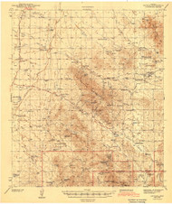 Arivaca, Arizona 1943 (1943) USGS Old Topo Map Reprint 15x15 AZ Quad 701822