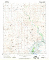 Artillery Peak, Arizona 1966 (1968) USGS Old Topo Map Reprint 15x15 AZ Quad 314336