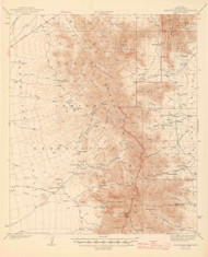 Baboquivari Peak, Arizona 1944 (1944) USGS Old Topo Map Reprint 15x15 AZ Quad 464570