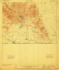 Bisbee, Arizona 1910 (1910) USGS Old Topo Map Reprint 15x15 AZ Quad 314383