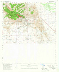 Bisbee, Arizona 1958 (1967) USGS Old Topo Map Reprint 15x15 AZ Quad 314379