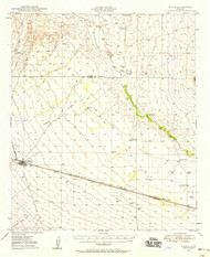 Bowie, Arizona 1949 (1958) USGS Old Topo Map Reprint 15x15 AZ Quad 314409