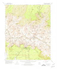 Bright Angel, Arizona 1962 (1975) USGS Old Topo Map Reprint 15x15 AZ Quad 314417
