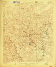 Clifton, Arizona 1902 (1902) USGS Old Topo Map Reprint 15x15 AZ Quad 314493