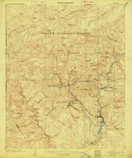 Clifton, Arizona 1902 (1914) USGS Old Topo Map Reprint 15x15 AZ Quad 314495