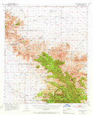 Cochise Head, Arizona 1950 (1966) USGS Old Topo Map Reprint 15x15 AZ Quad 310929