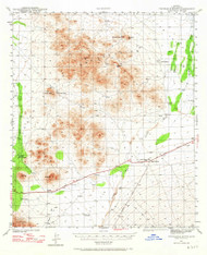 Cocoraque Butte, Arizona 1941 (1965) USGS Old Topo Map Reprint 15x15 AZ Quad 314505