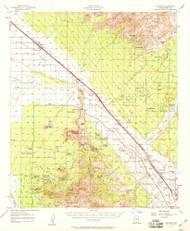 Cortaro, Arizona 1957 (1959) USGS Old Topo Map Reprint 15x15 AZ Quad 314518
