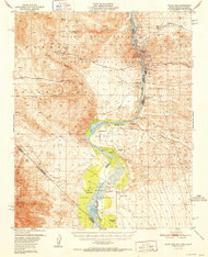 Davis Dam, Arizona 1952 (1952) USGS Old Topo Map Reprint 15x15 AZ Quad 320830