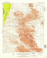 Dome Rock Mountains, Arizona 1933 (1954) USGS Old Topo Map Reprint 15x15 AZ Quad 314541