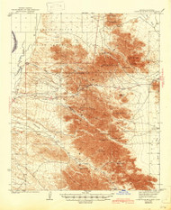 Dome Rock Mountains, Arizona 1940 (1947) USGS Old Topo Map Reprint 15x15 AZ Quad 314543