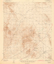 Dragoon, Arizona 1943 (1943) USGS Old Topo Map Reprint 15x15 AZ Quad 464677