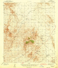 Dragoon, Arizona 1943 (1943) USGS Old Topo Map Reprint 15x15 AZ Quad 314553