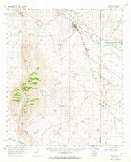 Duncan, Arizona 1960 (1965) USGS Old Topo Map Reprint 15x15 AZ Quad 314558