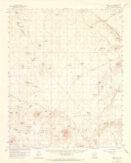 Ebert Mountain, Arizona 1960 (1969) USGS Old Topo Map Reprint 15x15 AZ Quad 464679