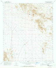 Engesser Pass, Arizona 1965 (1966) USGS Old Topo Map Reprint 15x15 AZ Quad 314584