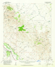 Fort Thomas, Arizona 1960 (1961) USGS Old Topo Map Reprint 15x15 AZ Quad 314595