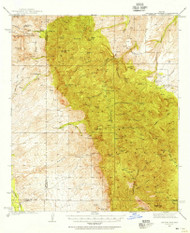 Galiuro Mountains, Arizona 1938 (1956) USGS Old Topo Map Reprint 15x15 AZ Quad 314609