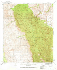 Galiuro Mountains, Arizona 1938 (1968) USGS Old Topo Map Reprint 15x15 AZ Quad 314607