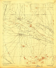 Gila Butte, Arizona 1917 (1917) USGS Old Topo Map Reprint 15x15 AZ Quad 314621