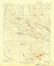 Gila Butte, Arizona 1917 (1945) USGS Old Topo Map Reprint 15x15 AZ Quad 314618