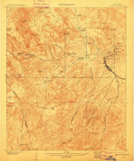 Globe, Arizona 1902 (1910) USGS Old Topo Map Reprint 15x15 AZ Quad 314632