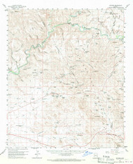 Guthrie, Arizona 1960 (1970) USGS Old Topo Map Reprint 15x15 AZ Quad 314647
