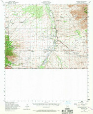 Hereford, Arizona 1952 (1967) USGS Old Topo Map Reprint 15x15 AZ Quad 314672