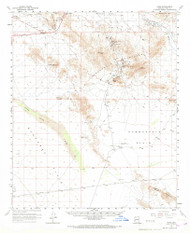 Hope, Arizona 1961 (1967) USGS Old Topo Map Reprint 15x15 AZ Quad 314678