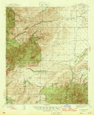 Jackson Mountain, Arizona 1946 (1946) USGS Old Topo Map Reprint 15x15 AZ Quad 314699