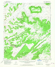 Keams Canyon, Arizona 1966 (1968) USGS Old Topo Map Reprint 15x15 AZ Quad 314714