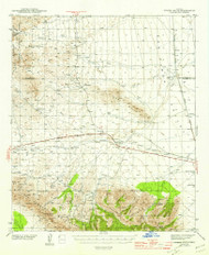 Luzena, Arizona 1944 (1957) USGS Old Topo Map Reprint 15x15 AZ Quad 314588