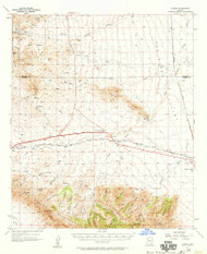 Luzena, Arizona 1957 (1959) USGS Old Topo Map Reprint 15x15 AZ Quad 314777
