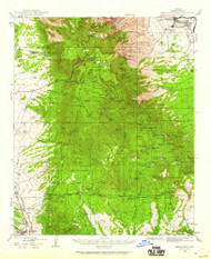 Mingus Mountain, Arizona 1944 (1960) USGS Old Topo Map Reprint 15x15 AZ Quad 314804