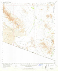 O'Neill Hills, Arizona 1965 (1966) USGS Old Topo Map Reprint 15x15 AZ Quad 314856