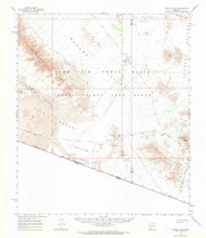 O'Neill Hills, Arizona 1965 (1971) USGS Old Topo Map Reprint 15x15 AZ Quad 314857