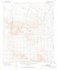 Palomas Mountains, Arizona 1965 (1972) USGS Old Topo Map Reprint 15x15 AZ Quad 314869