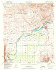 Parker, Arizona 1949 (1966) USGS Old Topo Map Reprint 15x15 AZ Quad 298488