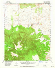 Pastora Peak, Arizona 1953 (1964) USGS Old Topo Map Reprint 15x15 AZ Quad 314879