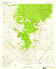 Pedregosa Mountains, Arizona 1958 (1959) USGS Old Topo Map Reprint 15x15 AZ Quad 314892