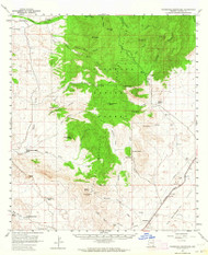 Pedregosa Mountains, Arizona 1958 (1964) USGS Old Topo Map Reprint 15x15 AZ Quad 314891