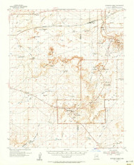 Petrified Forest, Arizona 1955 (1956) USGS Old Topo Map Reprint 15x15 AZ Quad 314894
