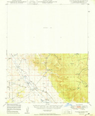 Picacho Butte, Arizona 1950 (1950) USGS Old Topo Map Reprint 15x15 AZ Quad 314908