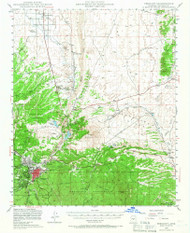 Prescott, Arizona 1947 (1966) USGS Old Topo Map Reprint 15x15 AZ Quad 314925