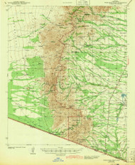 Presumido Peak, Arizona 1943 (1943) USGS Old Topo Map Reprint 15x15 AZ Quad 314931