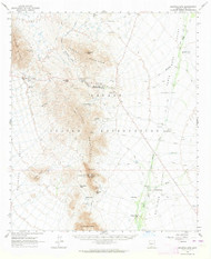 Quijota Mountains, Arizona 1963 (1964) USGS Old Topo Map Reprint 15x15 AZ Quad 314940