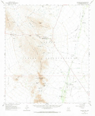 Quijota Mountains, Arizona 1963 (1969) USGS Old Topo Map Reprint 15x15 AZ Quad 314941