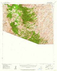 Ruby, Arizona 1957 (1961) USGS Old Topo Map Reprint 15x15 AZ Quad 314979